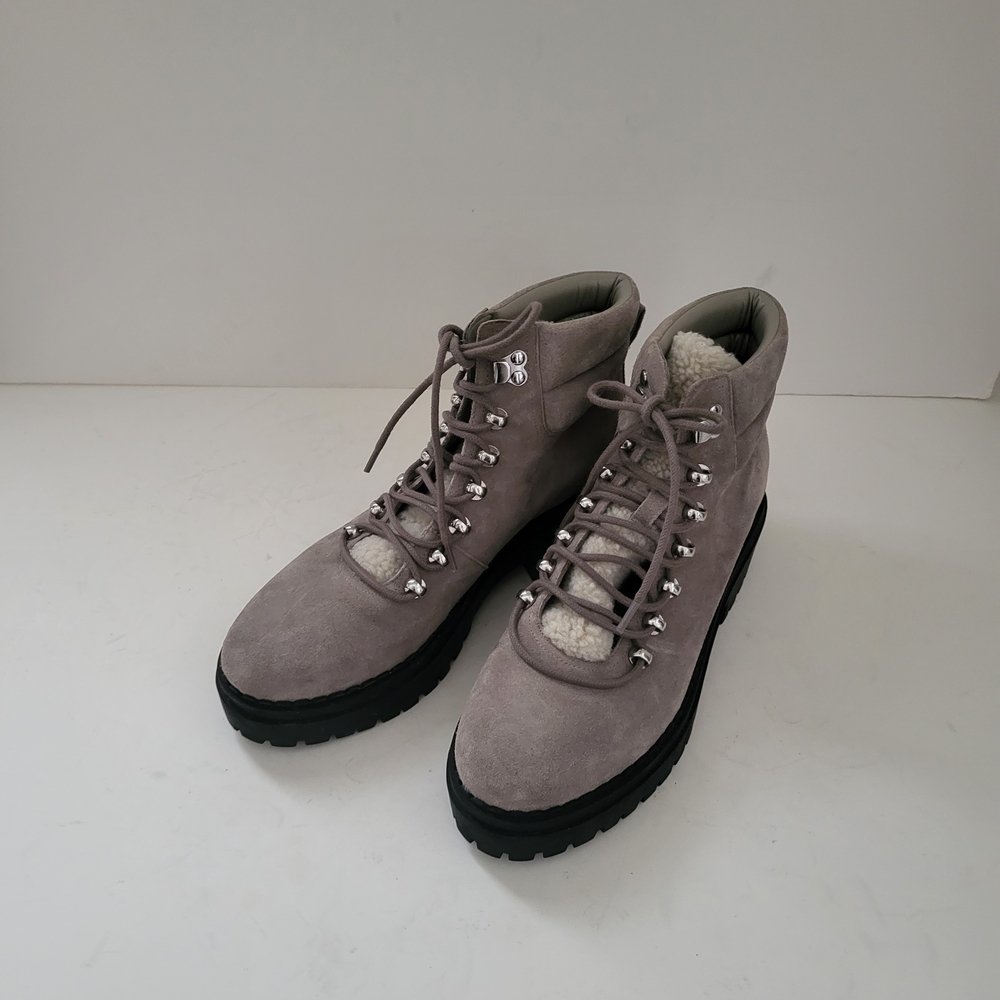 Marc Fisher Leather and Faux Fur  Boots